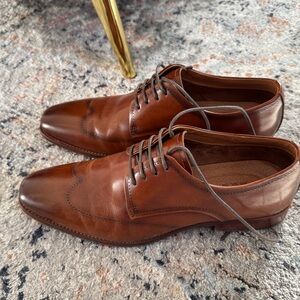 Elegant Brown Leather Men's Oxfords